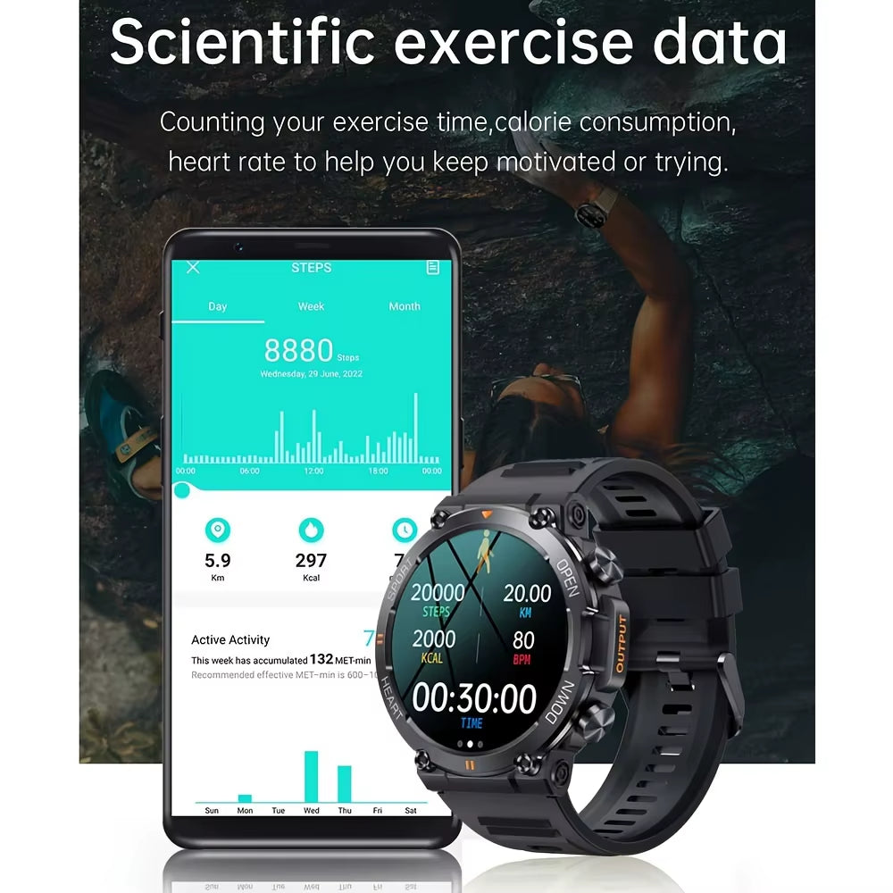 K56Pro Bro-tastic Watch: Your New BFF for Heart Beats, Sweat & Super Long Naps with a Fancy Screen!
